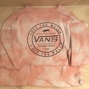 Pink & White Tye-Dye Vans Print Jacket.